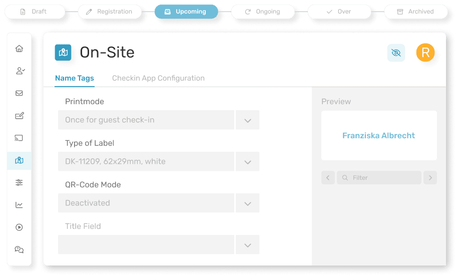 on-site mobile app check in software