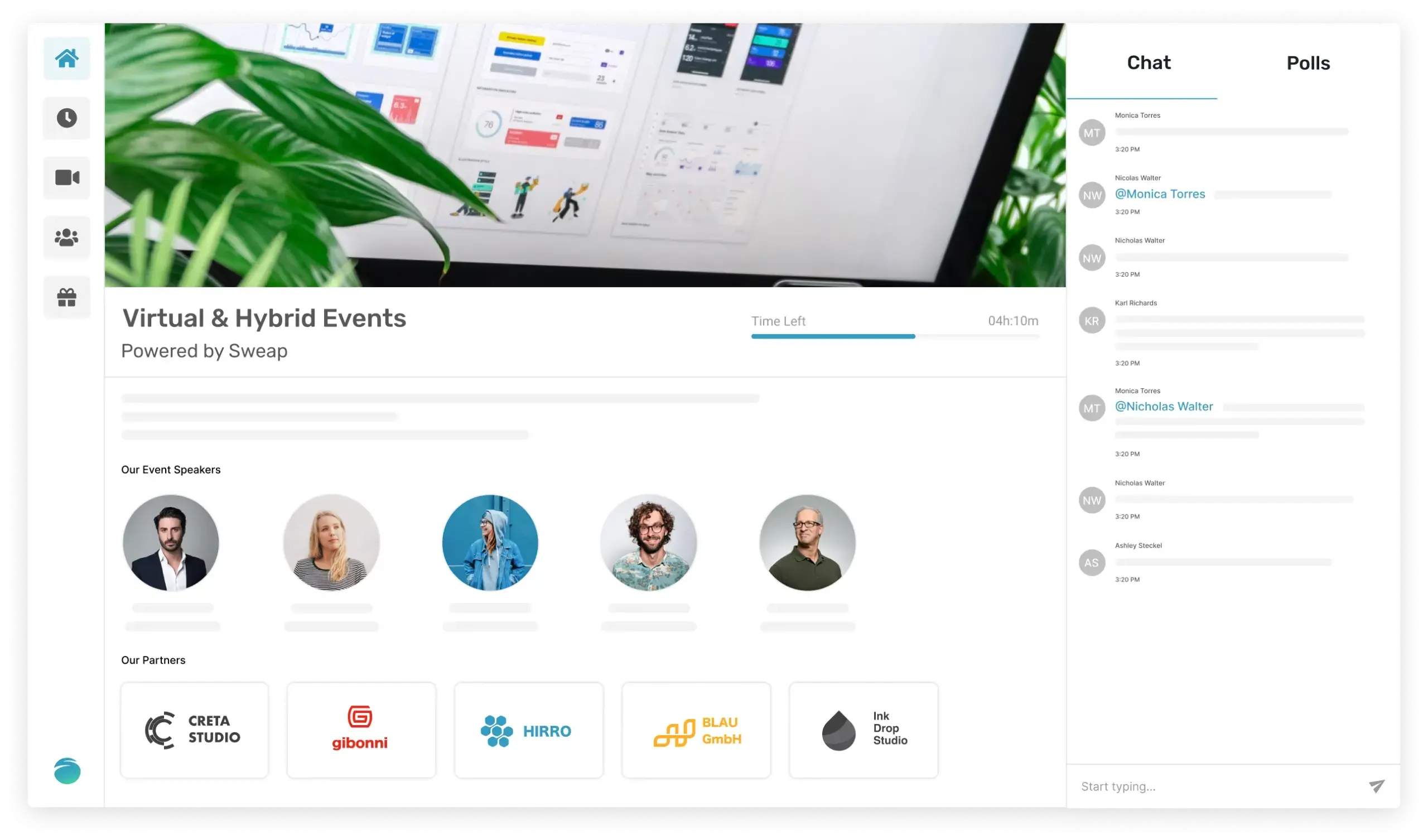 virtual event platform registration sweap